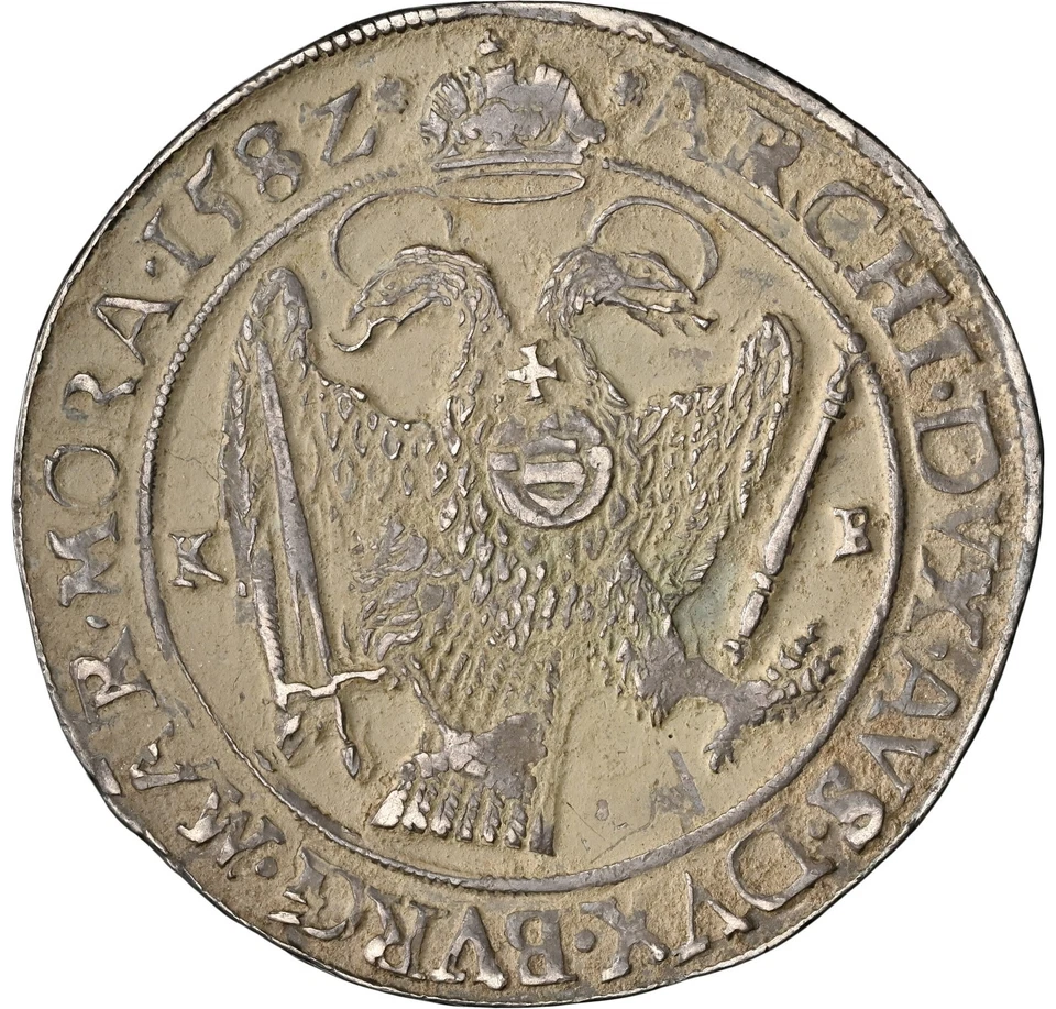 Hungary - 1582 Rudolf II Taler- NGC XF Details - CHOICE 16th CENTURY TALER! - Image 2 of 4