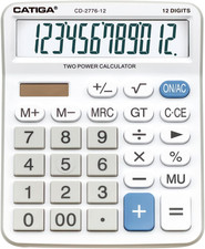 Premium Commercial 12-Digit Large Desktop Calculator with Huge 5-Inch LCD Displa