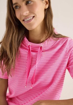 CECIL - Shirt mit Funnel Neck im Two-Tone-Look - Farbe: beetroot pink