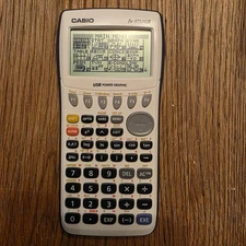 Casio FX-9750GII USB Power Graphic Calculator White with Cover - Tested Working