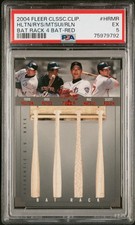 2004 Classic Clippings Bat Rack 4 /25 Bat-Red Helton/Reyes/Matsui/Rolen PSA 5