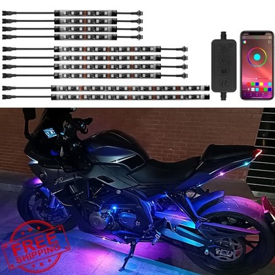 FCPVHOY 10PCS RGB LED Underglow Kit APP Control