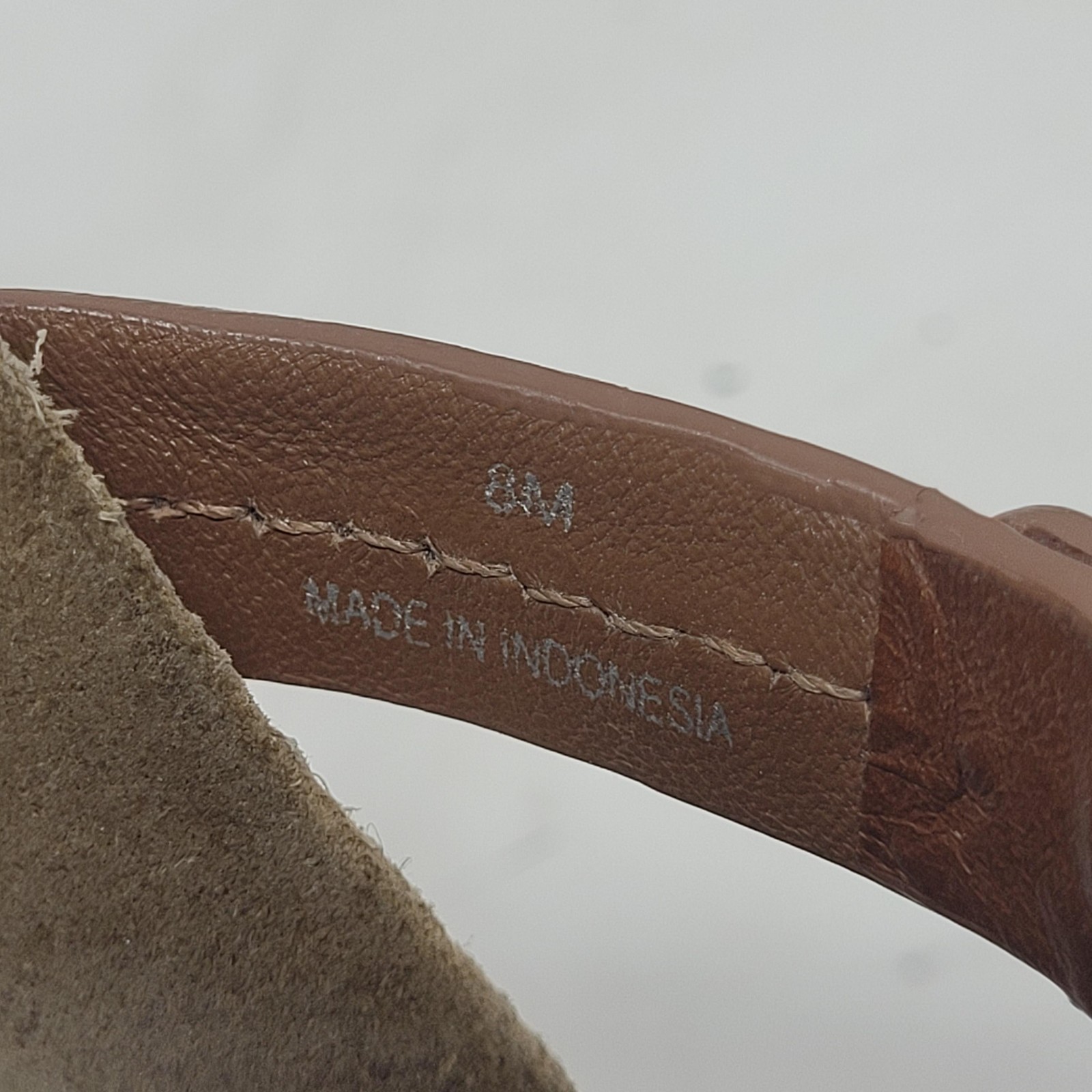 Tory Burch Sandals 8M Miller Cloud Cuoio Brown Calf Leather Cork Thongs Sandals thumbnail 8