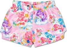iscream Kid Girls' Silky Soft Fleece Shorts--Classic Care Bears Medium 10/12 