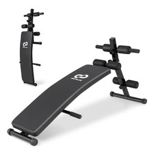 Adjustable Decline Sit Up Bench w/High Density Foam Cushioned Seat for Exercise