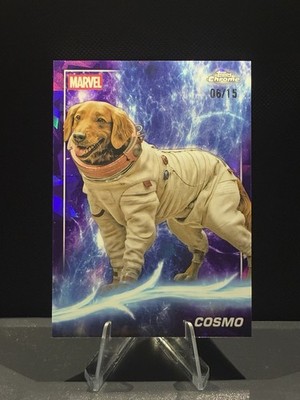 2025 Topps Chrome Marvel Studios Guardians of the Galaxy Cosmo #150 Purple /15