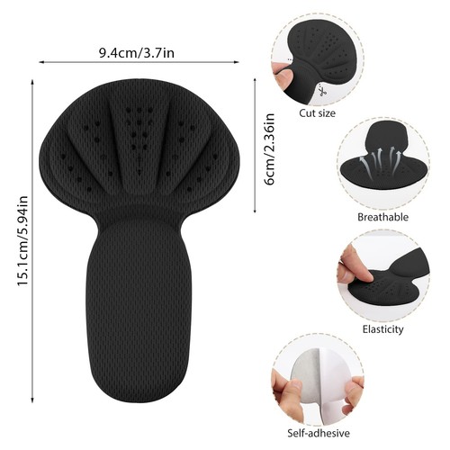 Back of Heel Cushion Pads, 6 Pcs Mesh Adhesive Heel Grips Inserts for Boots, ... - Picture 2 of 7