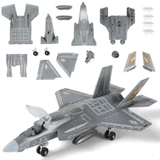 1:72 Scale F-35 Fighter Jet Quick Build Model Kit, Plastic Military F35 Airplane