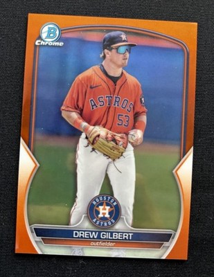 Drew Gilbert 2023 Bowman Chrome ORANGE Refractor /25 #BCP-174 Mets Astro