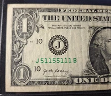 2017 $1 Kansas City Binary.  5s And 1s. 51155111