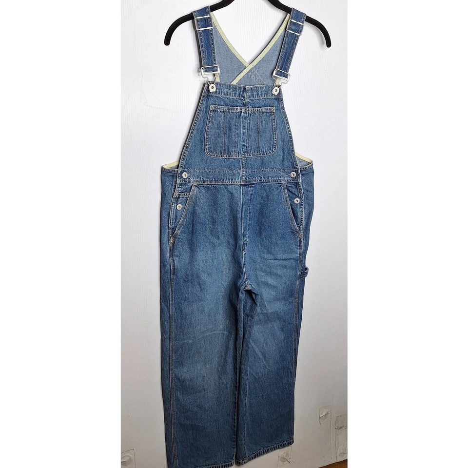 Vintage Y2K Gap Bib Overalls Women XS 2002 Oversized Grunge Workwear Medium Wash - Image 2 of 4