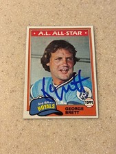 1981 Topps #700 George Brett signed card
