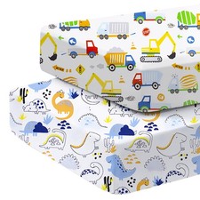 2 Pack Crib Sheets 52in x 28in  Bedding for Cot Bed Soft Breathable Cotton S...