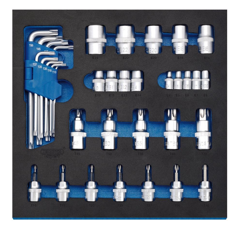 Draper 63512 TX-STAR Screwdriver Insert Bits & Keys in 1/2 Drawer EVA Insert - Image 5