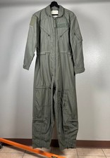 Vintage 1970s CWU-27/P Flight Suit Sage Green Military Coveralls Nomex 44R