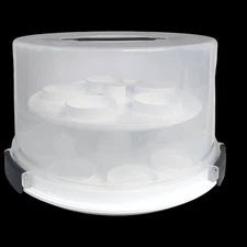 Made By Design Polypropylene 2 Tiered 12 Cupcake Carrier 13.2" x 13.2" x 7.72"