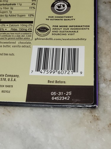 Ghirardelli Intense Dark 72% cacao Intense Dark Bar, 3.5 Oz Bar 4 Pk EXP 5/31/25 - Picture 3 of 3