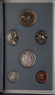 1994 Proof Like Specimen Set, B.U. Canada RCM Issue, Original Hard Case With COA