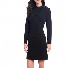 CALVIN KLEIN Bow Tie Sheath Dress Women’s Sz 2  Black NWT MSRP $99.98