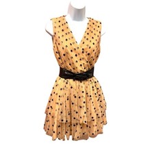JCrew Womens Tiered Romantic Fairy Polka Dot Size 8 Coquette Tulle Midi Dress