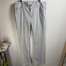 Eddie Bauer Women s Tall 14T Gray Modern Slim Straight Leg Corduroy Pants