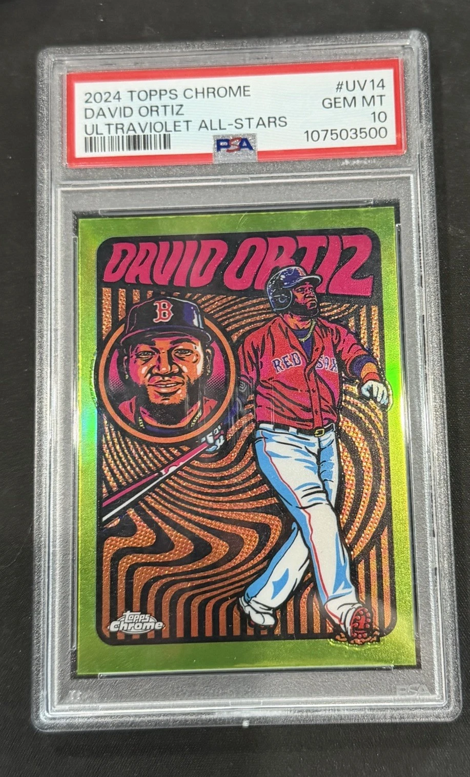Deal for David Ortiz 2024 Topps Chrome Ultraviolet All Stars CASE HIT PSA 10 Red Sox UV14