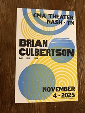 Brian Culbertson Day Trip Tour CMA Theatre Hatch Show Print Poster 11/4/25