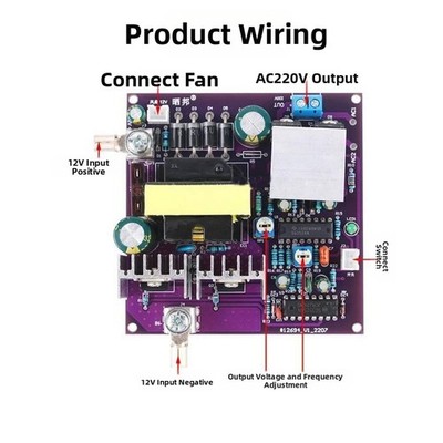 300W 12V to 220V Modified Sine Wave Power Inverter with Frequency Control