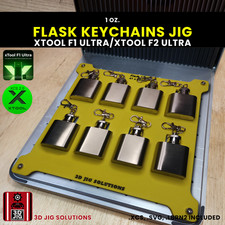 xTool F1 Ultra F2 Ultra Flask Keychain Jig Laser Engraving Template