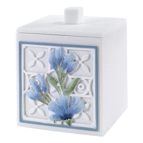 - Covered Jar, Guest Bathroom Essentials, Floral Home Decor (Garden View Coll...