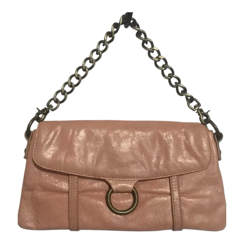 Hobo International Leather Chain Strap Handbag Y2K Pink  9” X 5” - Image 3 of 4