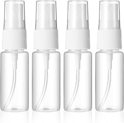 Giantree 4 Stück Transparente 20ml Mini Sprühflaschen, Kunststoff Sprayflasche L