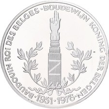 Belgien, Medaille, Baudouin roi des Belges, 1976, Silber, UNZ
