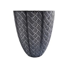 Plant Pot Indoor Slate Grey Colour Patterned Garden Planter