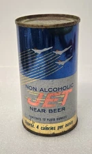 Vintage 1950's Jet Near Beer Empty Unopened Flat Top Can w Louisiana Tax Stamp