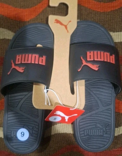 Puma Sandalo Uomo Cool Cat 2.0 Slide Nero Rosso Taglia 9