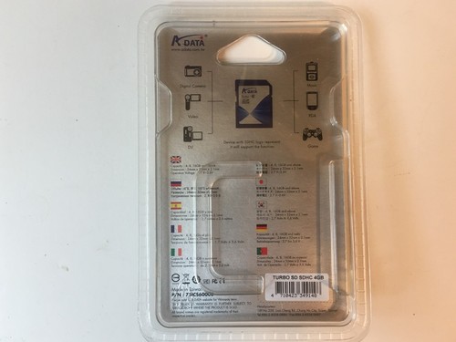 Adata SDHC Turbo Class 6 Memory Card●4GB●New - Picture 2 of 4