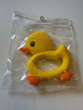 Three Hearts Apparel - Baby Pacifier Teether - Natural Silicone - Duck