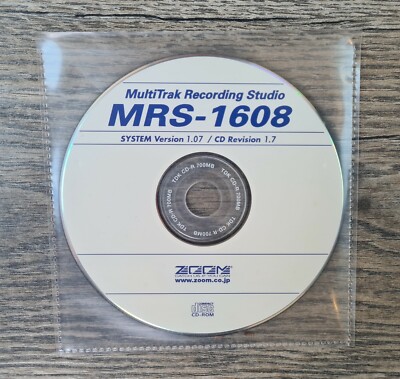 ZOOM MRS-1608 CD BACKUP FACTORY RESET RESTAURATION & VERSION 1.07 UPGRADE SOFTWARE CD