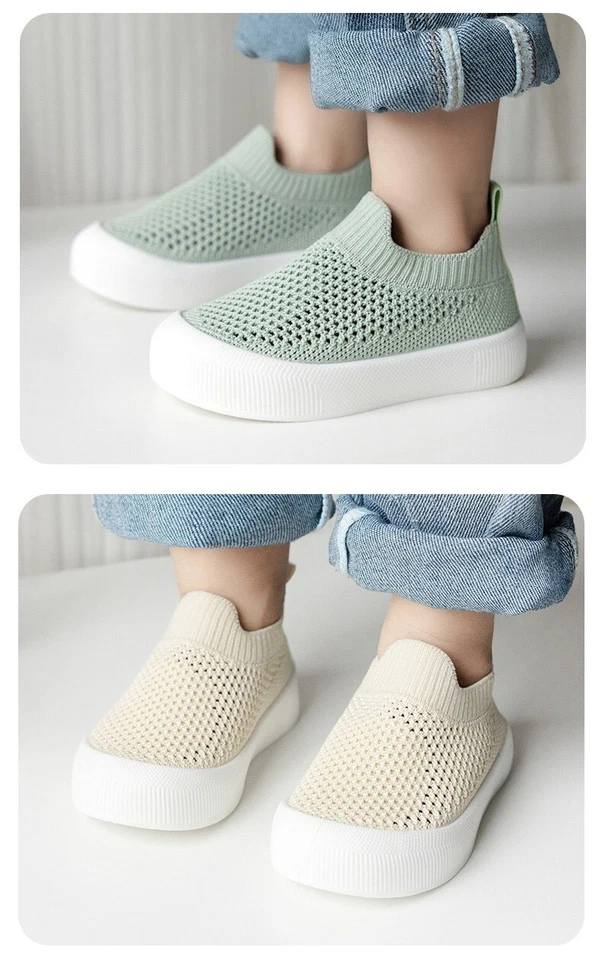 Zapatos para caminar para bebé, zapatos calcetines suaves transpirables, zapatos antideslizantes para unisex niño pequeño Foto 2 de 4