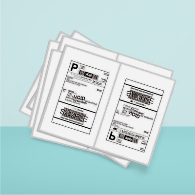 1000 Round Corner Half Sheet Self Adhesive Shipping Labels 500 Sheets White