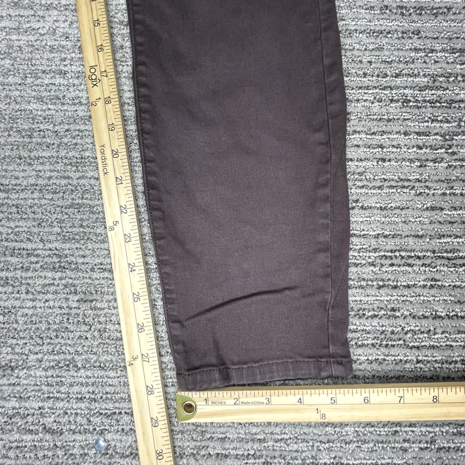 Pantalones de mujer Buffalo talla 12/32 tiro alto pierna ajustada elásticos informales borgoña Foto 3 de 4