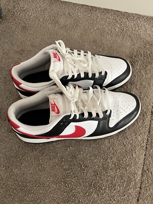 Nike Dunk Low Black White Red