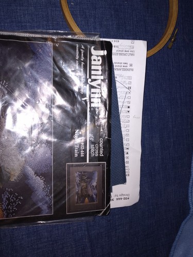 Janlynn Night Train Cross Stitch Kit w/hoop 13"x9" #02-444 1995 Winter Moon - Picture 9 of 10