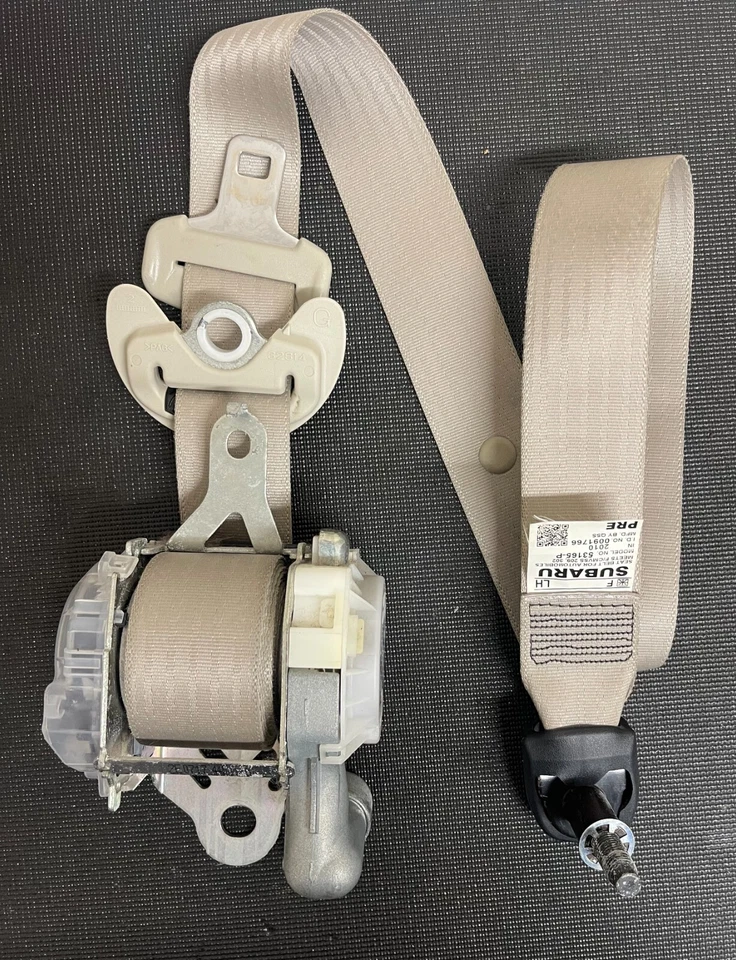 Cinturón de seguridad delantero izquierdo del lado del conductor Subaru Outback SW 2010 2011 2012 OEM Foto 2 de 4