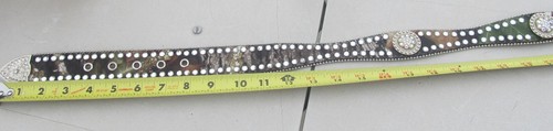 Blazin Roxx Belt Size Medium Camo Leather Rhinestone Stud Bling Western Cowgirl - Picture 13 of 15