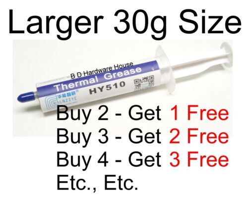 *** 30g - Gray Thermal Grease CPU HeatSink Compound Paste Syringe AMD / Intel - Picture 1 of 2