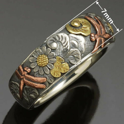 Fashion Band 925 Silver Filled Ring Jewelry Women Gift Party Ring Sz 6-10 - Picture 2 of 7
