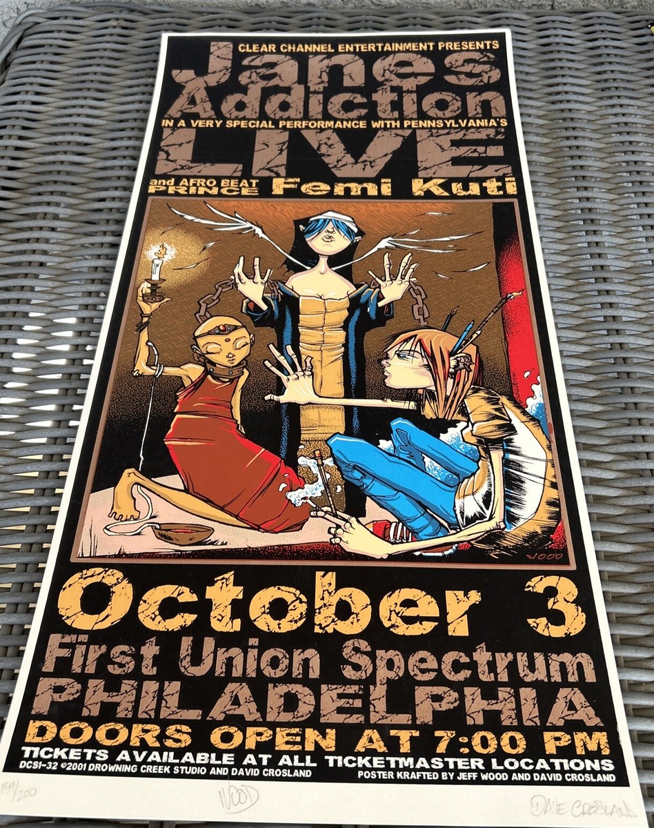SIGNED & Numbered Janes Addiction 2001 Live In Pennsylvania