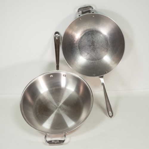 All-Clad LTD eloxiertes Aluminium Edelstahl 12" Wok + 13" Frittierpfanne Wok!